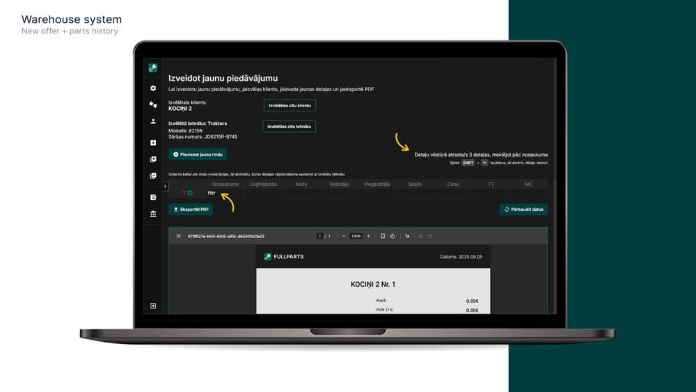 Lauksaimniecības tehnikas detaļu tirdzniecība