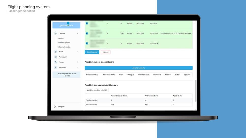 Lidojumu plānošanas sistēma