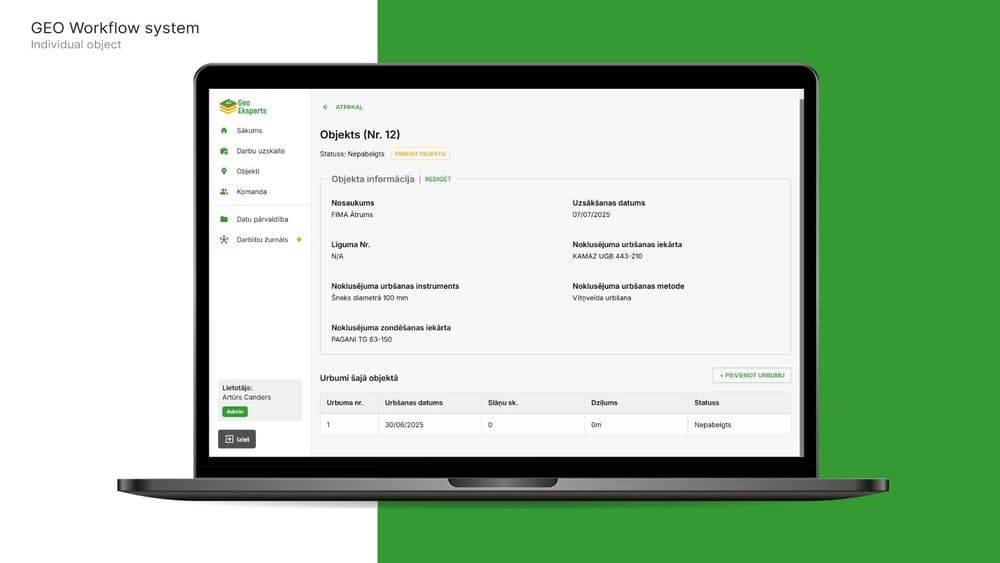 ĢEO Darbplūsmu sistēma