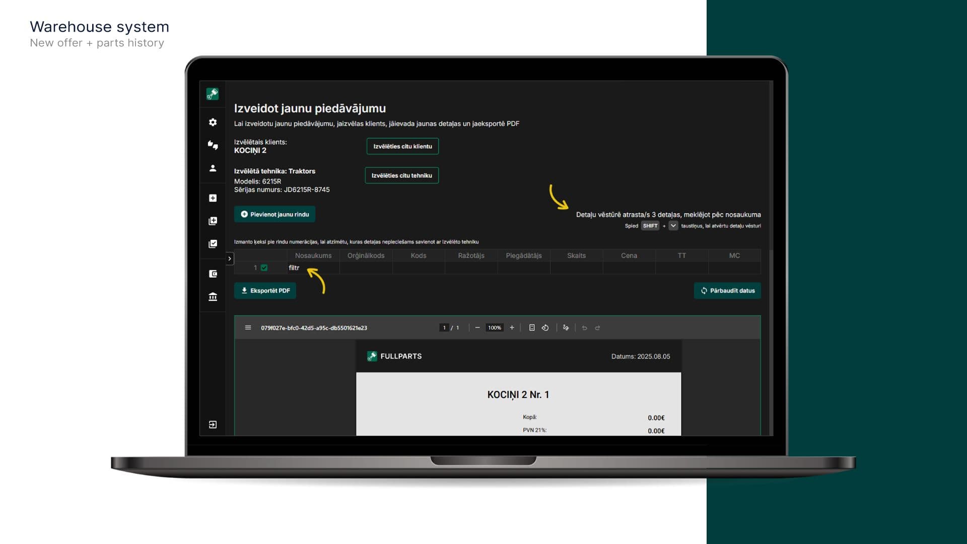 Lauksaimniecības tehnikas detaļu tirdzniecība