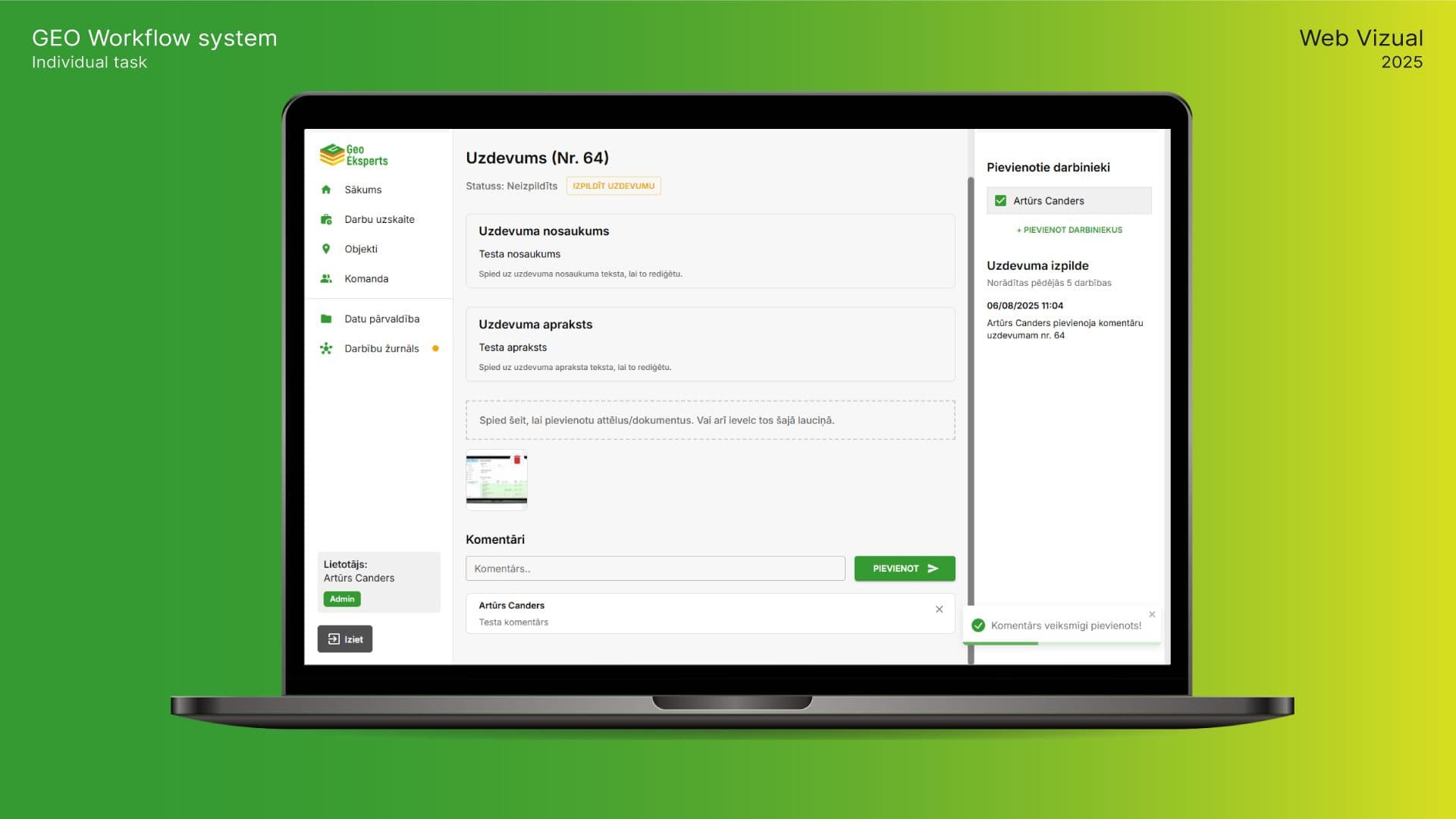 ĢEO Darbplūsmu sistēma