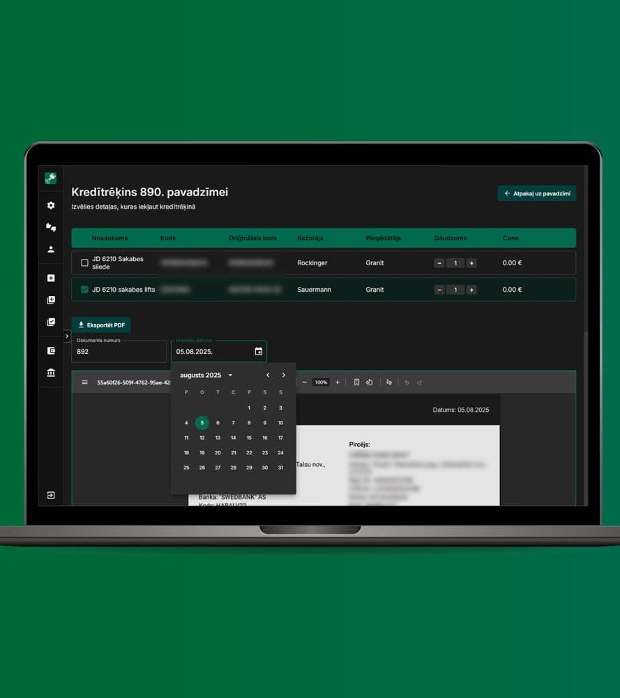 Lauksaimniecības tehnikas detaļu tirdzniecība